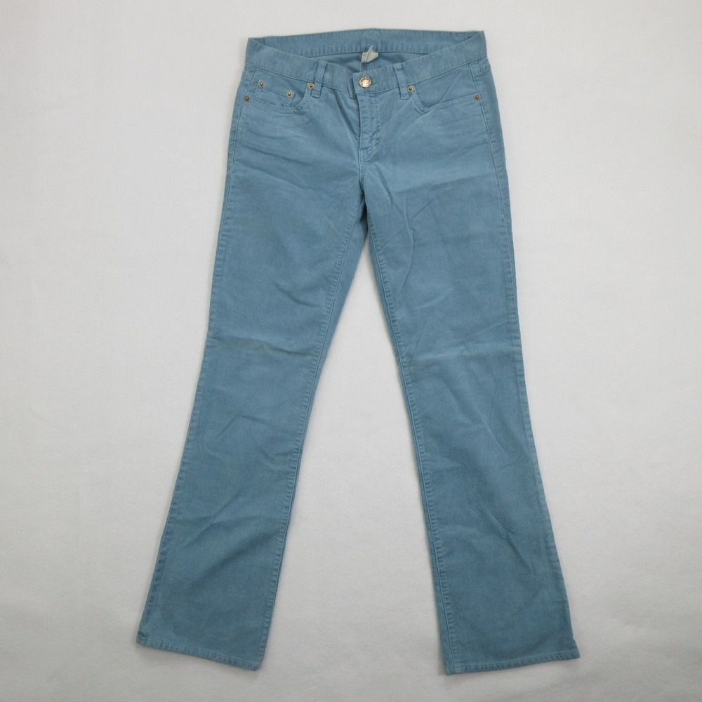 J.Crew Womens Corduroy Bootcut Pants Size 26S Blue Stretch New